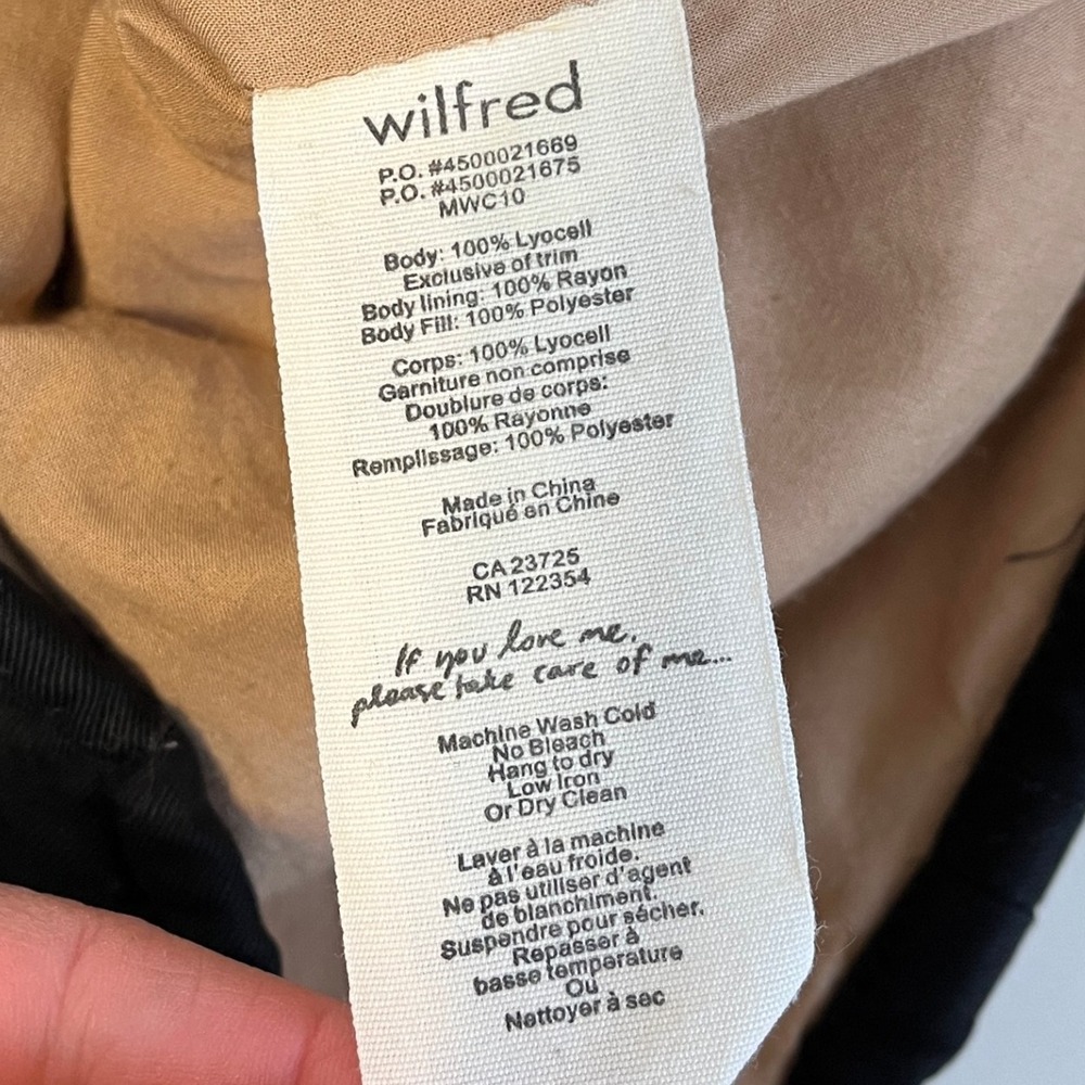 Wilfred Black Quilted Drawstring Waist Jacket Womens Size 6 Six - Picture 6 of 9